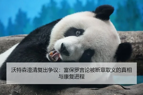 沃特森澄清复出争议:富保罗言论被断章取义的真相与康复进程